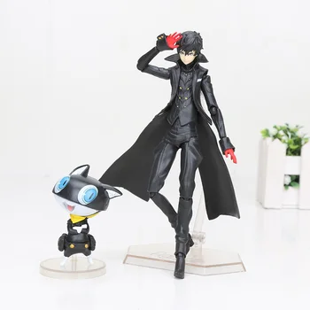 

16cm Game Persona 5 Action Figure P5 Figma 363 Shujinkou and Morgana Joker Ver. PVC Collectible Model Toy