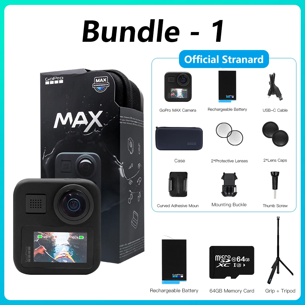 Gopro Max Action Camera 360 With Touch Screen Spherical 16mp 5 6k30 1080p Hd Video Live Streaming Sports Insta360 X2 Gopro Max Sports Action Video Camera Aliexpress
