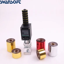 SWANSOFT 220V ручная машина для горячего тиснения фольгой и охлаждением кожи Пользовательский логотип брендинг железная торговая марка тиснение машина