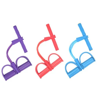

Fitness Gum 4 Tube Resistance Bands Thicke Latex Pedal Exerciser Sit-up Pull Rope Expander Elastic Bands Yoga equipment Workout