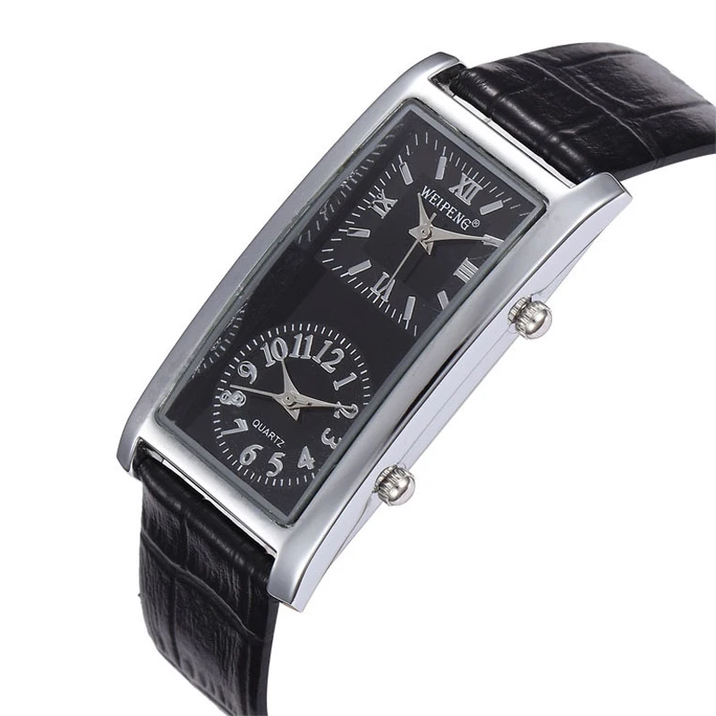 Мужские классические часы montres homme модные деловые с двойным механизмом и большим