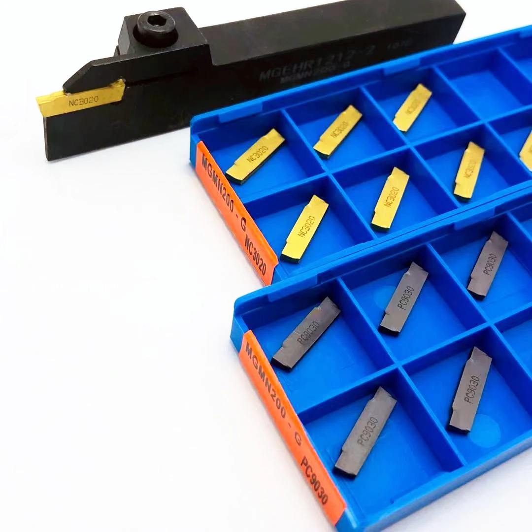 10 X Inserts En Carbure MGMN200 + Porte-outils De Rainure De Tour