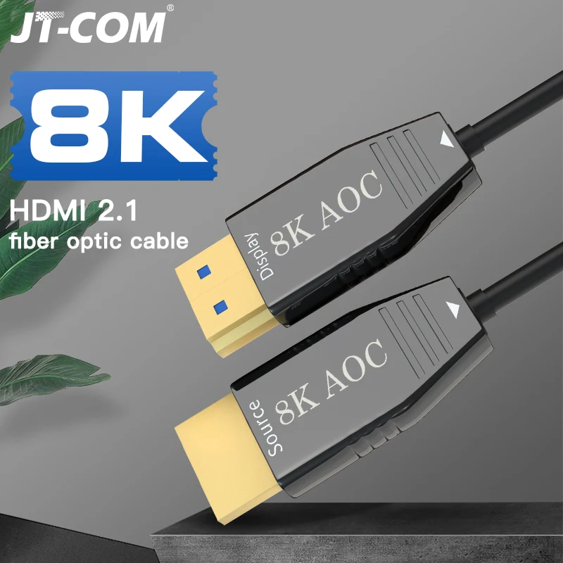 8K кабель 2,1 120 Гц 48Gbs Оптическое волокно HDMI совместимый 2,1 2,0 кабель Ультра высокоскоростной HDR eARC для HD ТВ-приставки проектора PS4 кабель