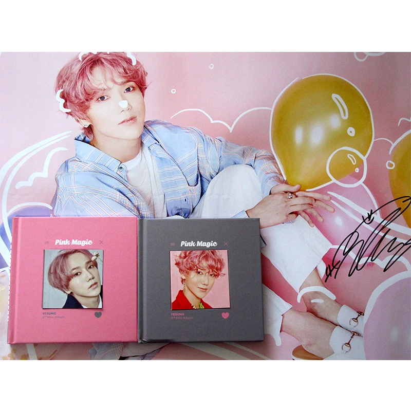 Подписанный S.J Super Junior Ye Sung Kim Jong Woon autographed альбом PINK MAGIC CD 112019|Открытки и