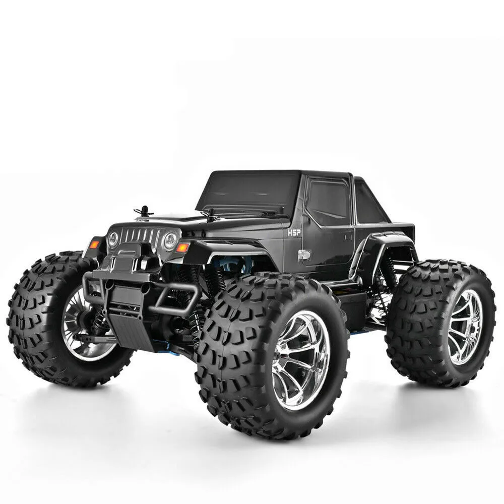 HSP RC грузовик 1:10 весы Нитро Газ мощность хобби автомобиль две скорости внедорожника 94188 4wd высокая скорость хобби дистанционное управление - Цвет: Черный