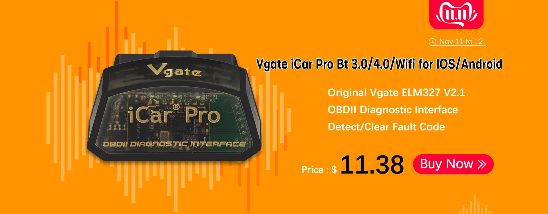 Vgate icar2 Bluetooth OBD2 адаптер Диагностический Инструмент Мини ELM327 V 2,1 obd2 сканер elm 327 сканирующий инструмент автомобильный диагностический код считыватель