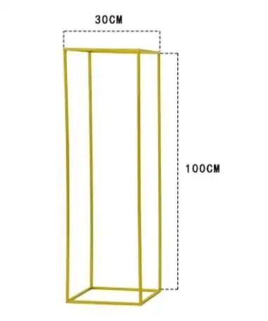 100 CM Height 10 шт. Золотая Цветочная ваза напольные вазы колонна-подставка металлическая дорога ведущий свадебный стол Центральная подставка для цветов вечерние украшения - Цвет: 100 CM Height