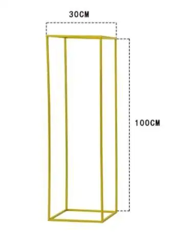 10 шт. Золотая Цветочная ваза напольные вазы колонна-подставка металлическая дорога ведущий свадебный стол Центральная подставка для цветов вечерние украшения - Цвет: 100 CM Height