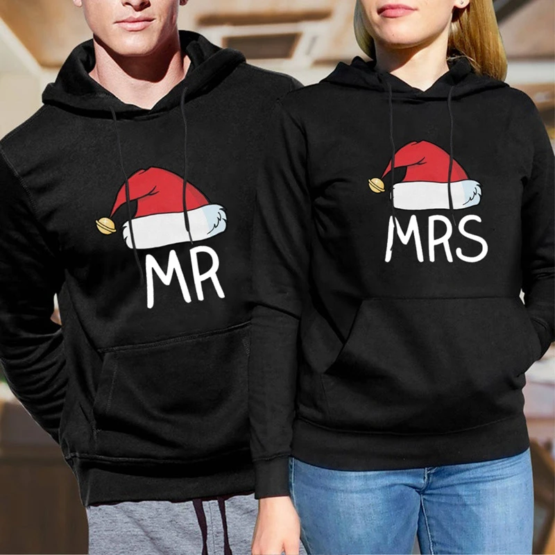 Sudadera con capucha para hombre y mujer, informal para parejas, para mujer, sombrero de Navidad para pareja|Sudaderas con capucha y sudaderas| - AliExpress