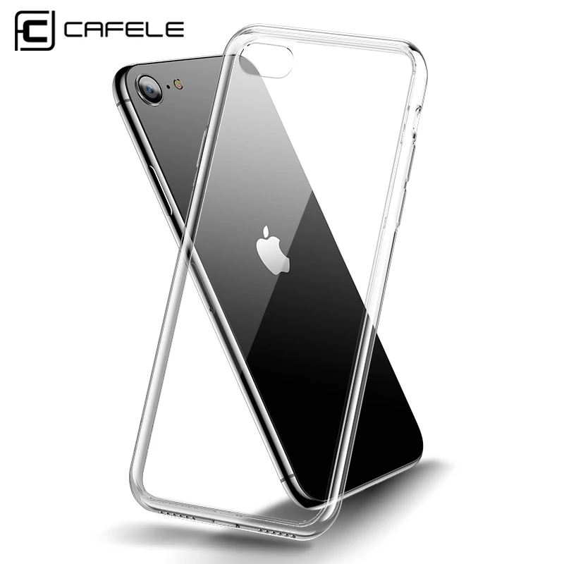 Оригинальный стеклянный чехол Cafele для iPhone 7 8 SE 2020 прозрачный Apple 4 с защитой от