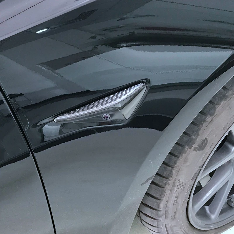 Декоративная накладка для боковой камеры из углеродного волокна для Tesla модель X модель S модель 3 2013