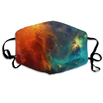 

Mouth Mask For Daily Dress Up, Starry Sky Funny Pattern Anti-dust Mouth-Muffle, Washable Reusable Holiday Half Face Masks For