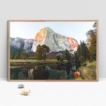 

Yosemite National Park Abstract Canvas Poster Home Wall Decor (No Frame)