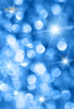 

Laeacco Blue Bokeh Glitters Light Bokeh Portrait Scenic Home Decor Photo Backgrounds Photographic Backdrops For Photo Studio