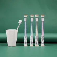 1 шт. супер мягкая нано волновая зубная щетка Экологичная зубная щетка вмятины мягкий уголь зубная щетка путешествия предметы первой необходимости