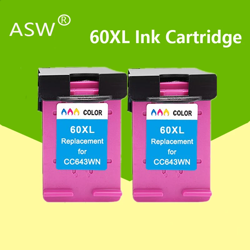 ASW 60XL чернильные картриджи для HP 60 XL Deskjet C4685 C4688 C4798 C4799 D110a ENVY 100 110 111 114 120 121 F2480 F2420