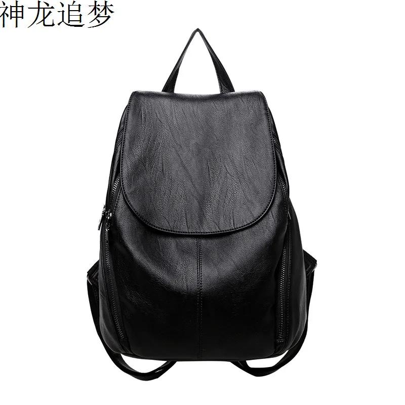 

Women Genuine Leather backpack shoulder bag women's bag casual soft leather anti-theft sheepskin backpack female bagback