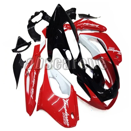 Полный обтекатели для Yamaha YZF1000R Thundercat 1997-2007 98 99 00 01 02 03 04 05 06 YZF1000 RR впрыска ABS Пластик белого и красного цветов