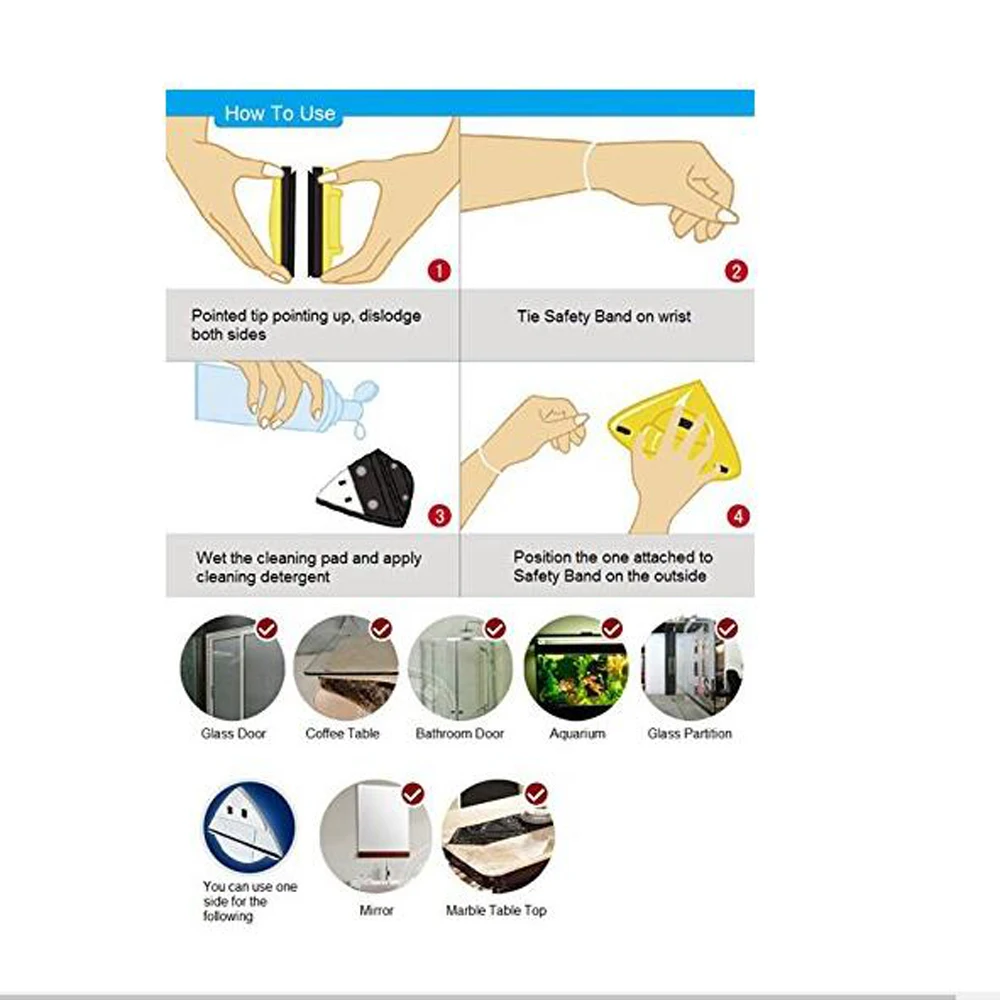 Magnetic Glass Brush For Window Cleaning