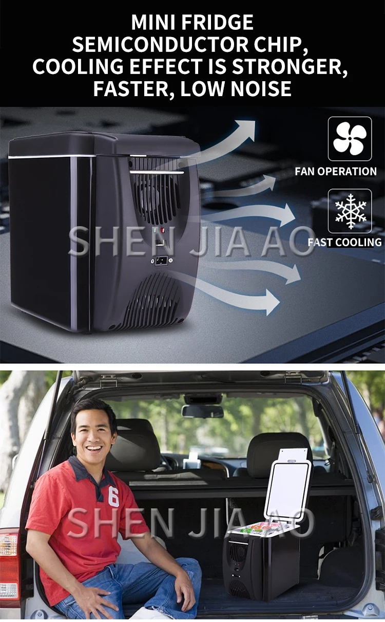 6L мини-портативный холодильник автомобильный нагревательный и охлаждающий ящик Автомобильный горячий и холодный маленький холодильник автомобильный бытовой двойной холодильник