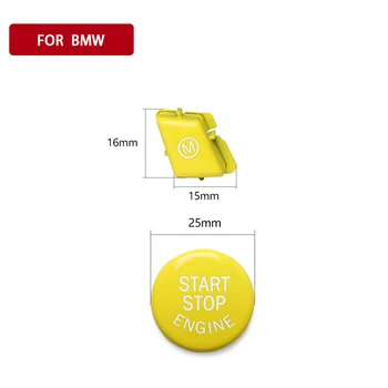 

Engine Button Cover W/ Tools Accessory Parts Replacement Yellow Car New
