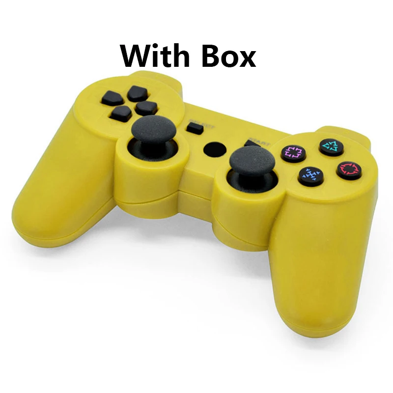 Bluetooth беспроводной джойстик ForDualshock3 сменный контроллер геймпад для PS3 двойной вибратор forPlay Station 3 Аксессуары - Цвет: Yellow With Box