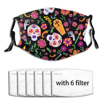 

Dia De Los Reusable Breathable Anti Dust With Filter PM2.5 Mouth Face Mask Washable Anti Pollution Dust