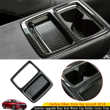 

Water Cup Cover Trim Holder For Honda Accord ABS Carbon Fiber Style Black