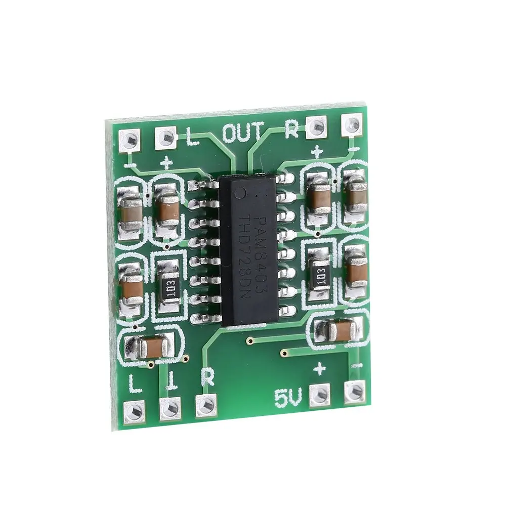 PAM8403 Super Mini Digital Amplifier Board 5V Power Amplifier Board Efficient with Switch Potentiometer USB Supply Power