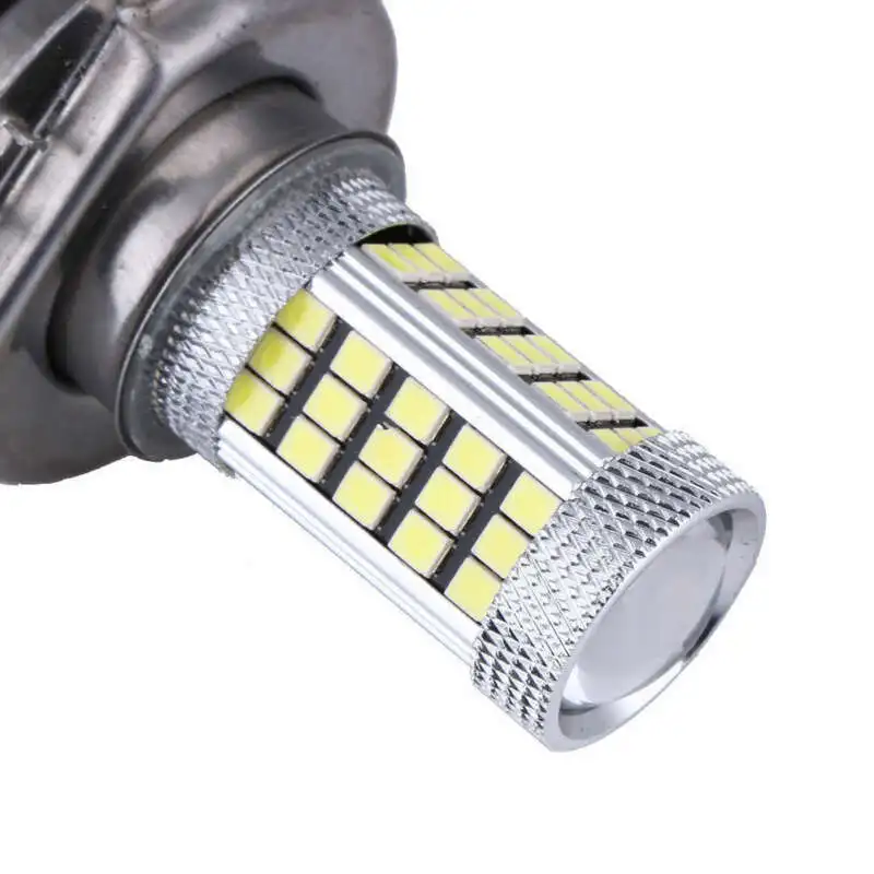 CA DC 12V H4 2835 63 светодиодный 6000K автомобильный проектор, противотуманный светильник, лампа белого цвета