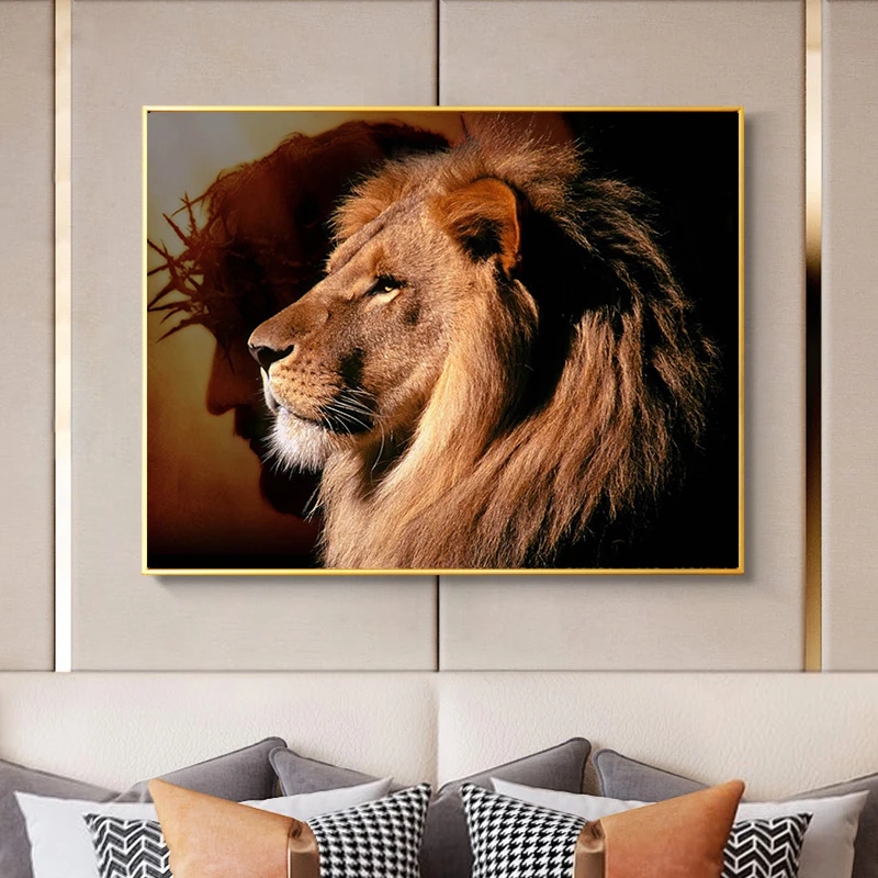 Strong Lion Wild Animal Canvas Art Painting Posters And Prints Cuadros
