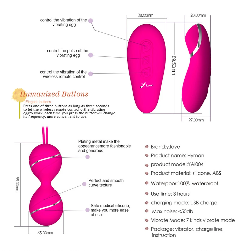 7 Speed Remote Control Kegel Ball Vaginal Tight Exercise Vibrating Eggs Geisha Ball Ben Wa Balls Du