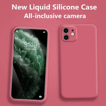 

Mobile Phone Case For iPhone 11 11 Pro Max Liquid Silicone Solid Plain For iPhone 11 All-inclusive camera liquid soft case