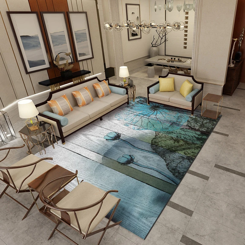 

New Chinese style living room carpet simple abstract Bedroom Sofa Table carpet study full of Chinese wind