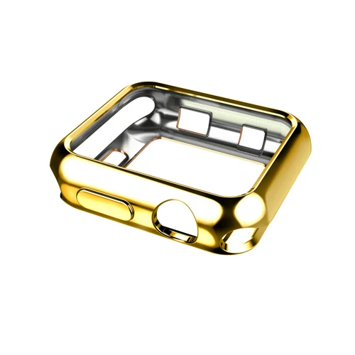 gold ТПУ бампер для Apple Watch 4 5 Чехол 44 мм 40 мм iWatch Группа 42 мм 38 мм защитный чехол для экрана Apple watch 5 4 3 2 аксессуары - Цвет: gold