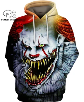 

PLstar Cosmos horror movie It Haunted House Halloween 3d hoodies/Sweatshirt Winter autumn funny Harajuku streetwear-14