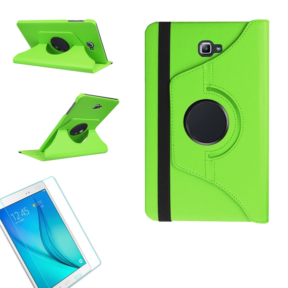 Tablet Rotation Case For Samsung Galaxy Tab A 10.1 2016 SM-T580 T585 Funda Ultra Slim Wake Smart Holder With Screen Protector
