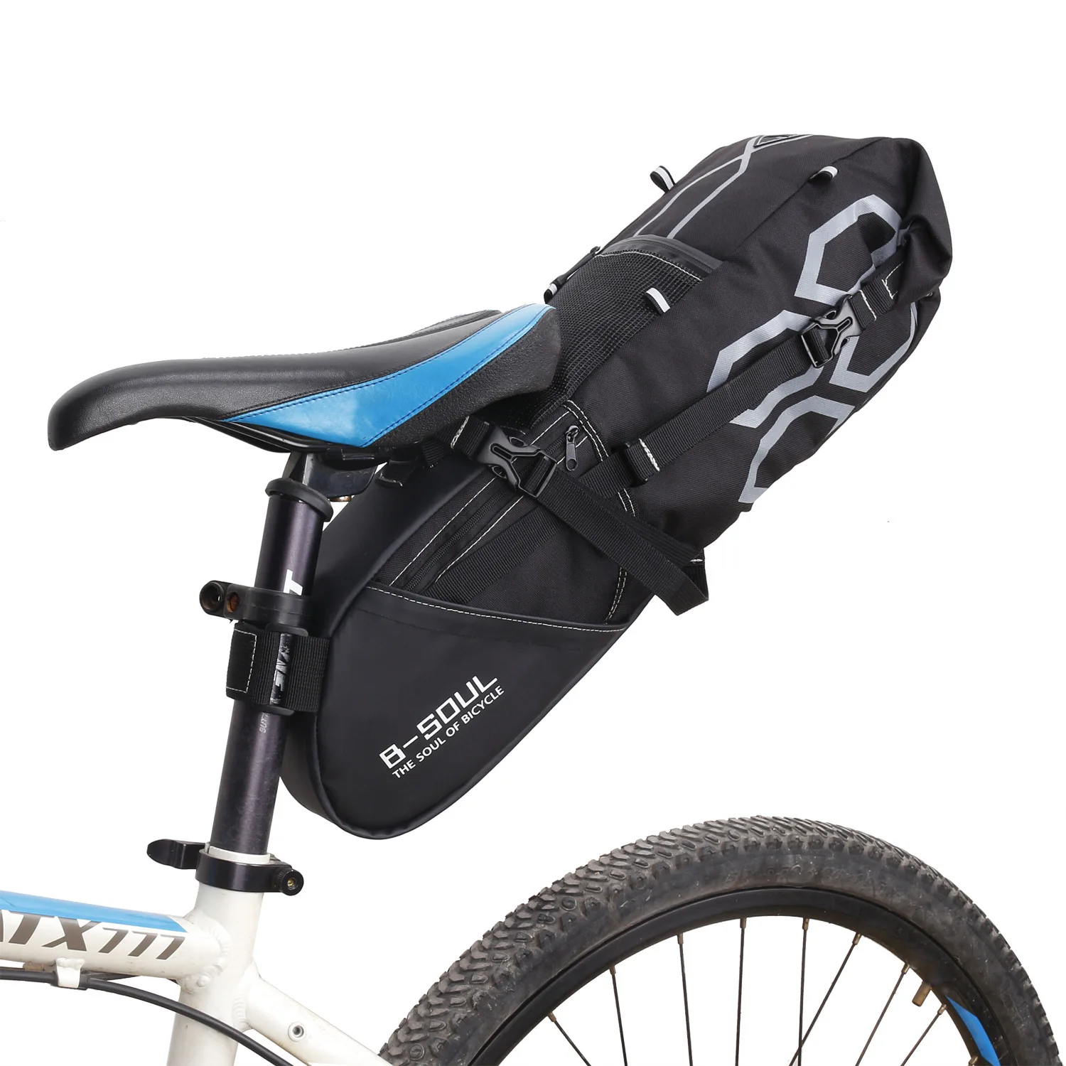 

B- SOUL Bicycle Saddle Box Waterproof Large-Volume whoo zuo bao Mountain Bike Tail Bag Highway Riding Equipment an zuo bao