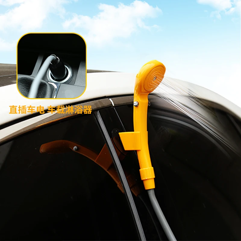 Portable Outdoor Camping Bath Shower Faucet Set 12V Car Electric Pump Washer bathroom shower faucet set