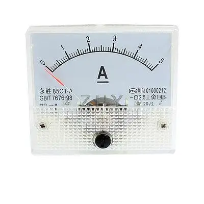 

Analog Current Meausuring Panel Meter DC 0-5A Ammeter