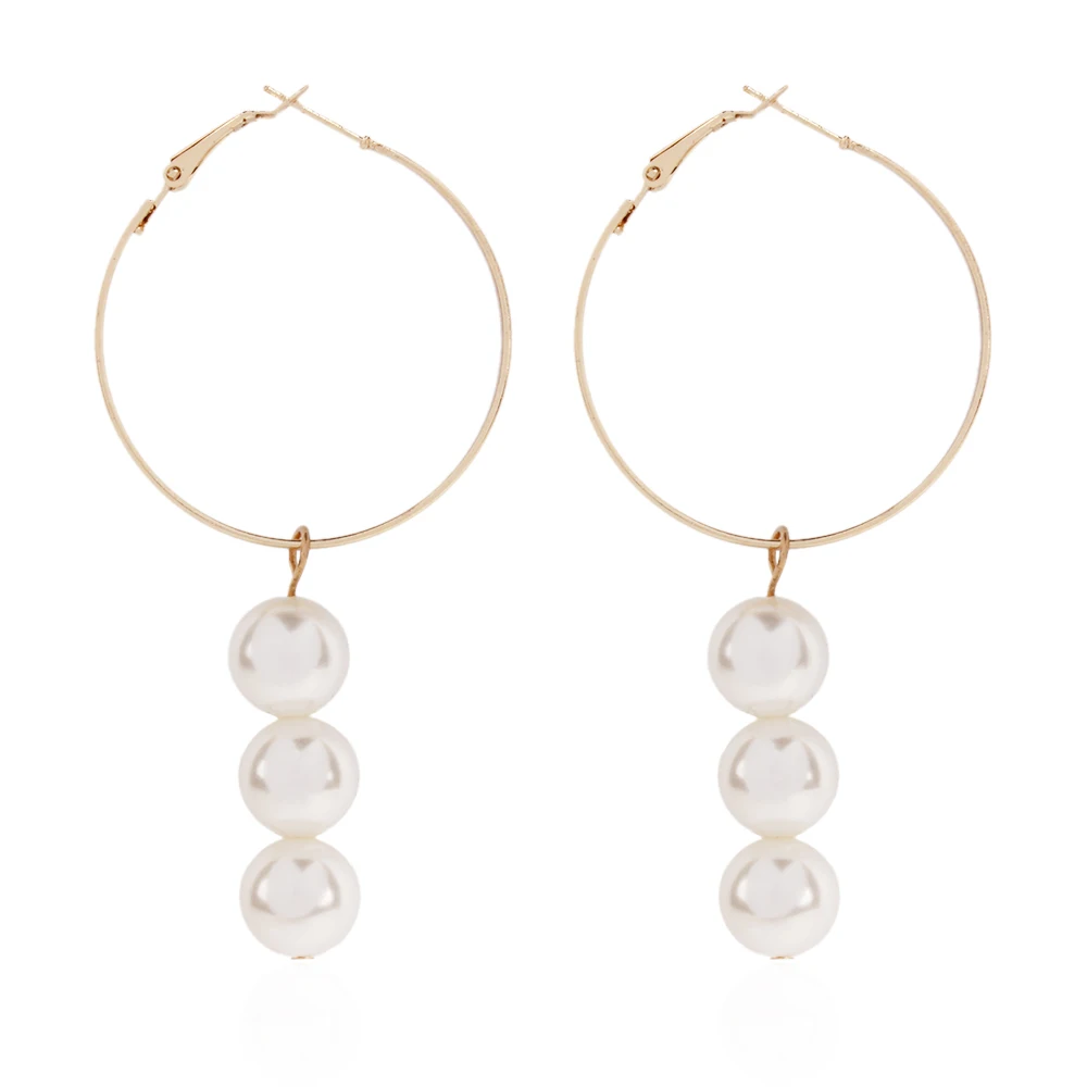 

Fashion Statement Earrings 2019 Metal Round Geometric Earrings For Women Hanging Dangle Earrings Drop Modern Jewelry