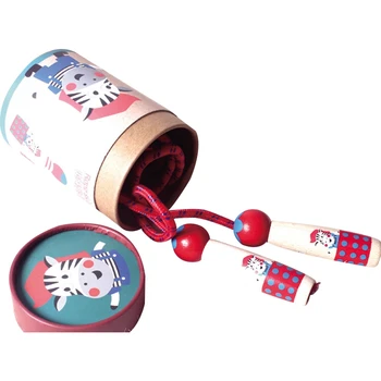 

Children'S Cartoon Animal Jumping Rope Wooden Skipping Rope Adjustable Jumping Rope Kindergarten Elementary School Sports Equipm