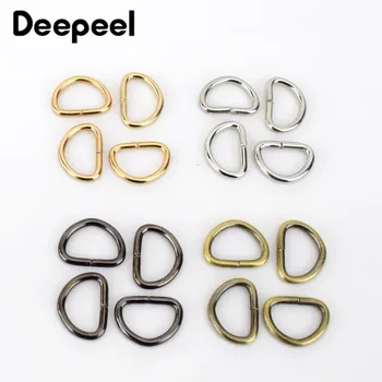 

Deepeel 100/300/500pcs 10mm D Ring Buckles Metal Opening Dog Collar Chain Webbing Ring Buckles DIY Bag Hardware AccessoriesBF073