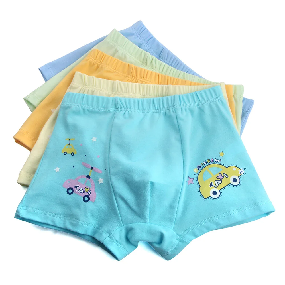 chuzuche 5pcs 5 шт./лот; нижнее белье для мальчиков с героями мультфильмов; мягкие дышащие трусы-боксеры для детей 5-12 лет; трусы для малышей; Kawaii; трусы для мальчиков; трусы - Цвет: chuzuche 5pcs