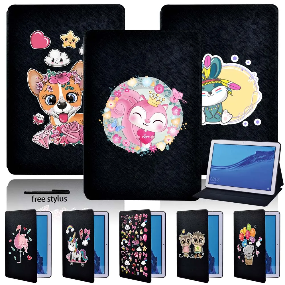 

Multicolor Tablet Case for Huawei MediaPad T3 8.0/MediaPad T3 10 9.6/MediaPad T5 10 10.1 Tablet Adjustable Folding Stand Cover