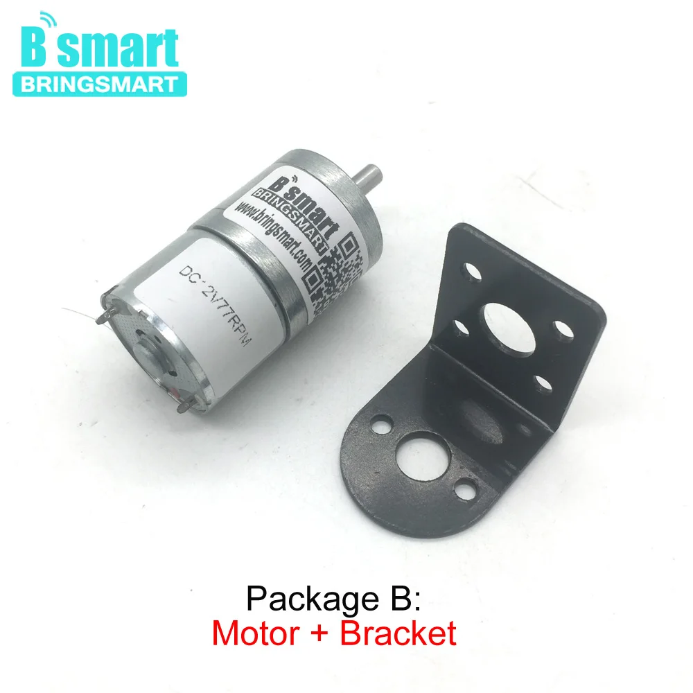 Bringsmart 기어 박스 감속기 JGA25-310 저속 25mm 미니 모터 12V 6V 토크 DC 감소 가역 모터 맞춤형 기어 모터
