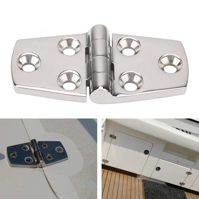 

Six Hole Boat Hinge 316 Grade Stainless Steel Boat Door Strap Marine Hardware Ship Accessory