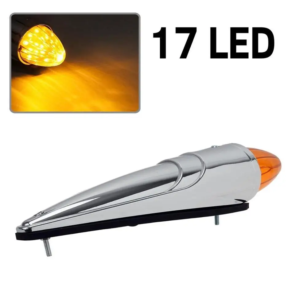 1 pcs 17 Led Автомобильная крыша стробовые сигнальные лампы 12V трейлер желтый габаритный фонарь боковые габаритные огни пуля Stylearker для грузовик kenworth - Испускаемый цвет: 1 pcs