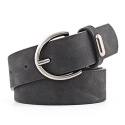 Women's PU 3cm Width Belt Alloy Pin Buckle Waistband For Jeans Trend Female Girdle Corset Fashion New Designer Belts For Ladies