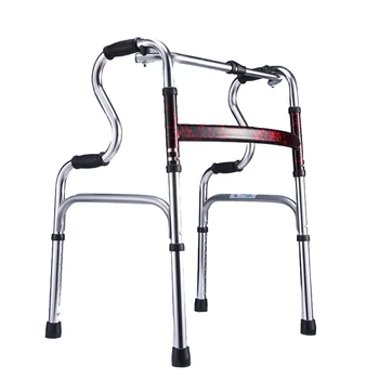 

The elderly disabled aluminium alloy folding step help line device to help implement crutch rod four feet got up auxiliary walke